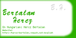 bertalan hercz business card